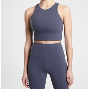 Athleta Conscious Crop Tank Top Blue Activewear‎ Workout Yoga Pilates XS Gym